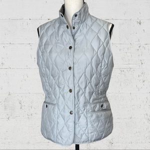 Eddie Bauer 350 Fill Power Goose Down Light Grey Vest Size Medium
